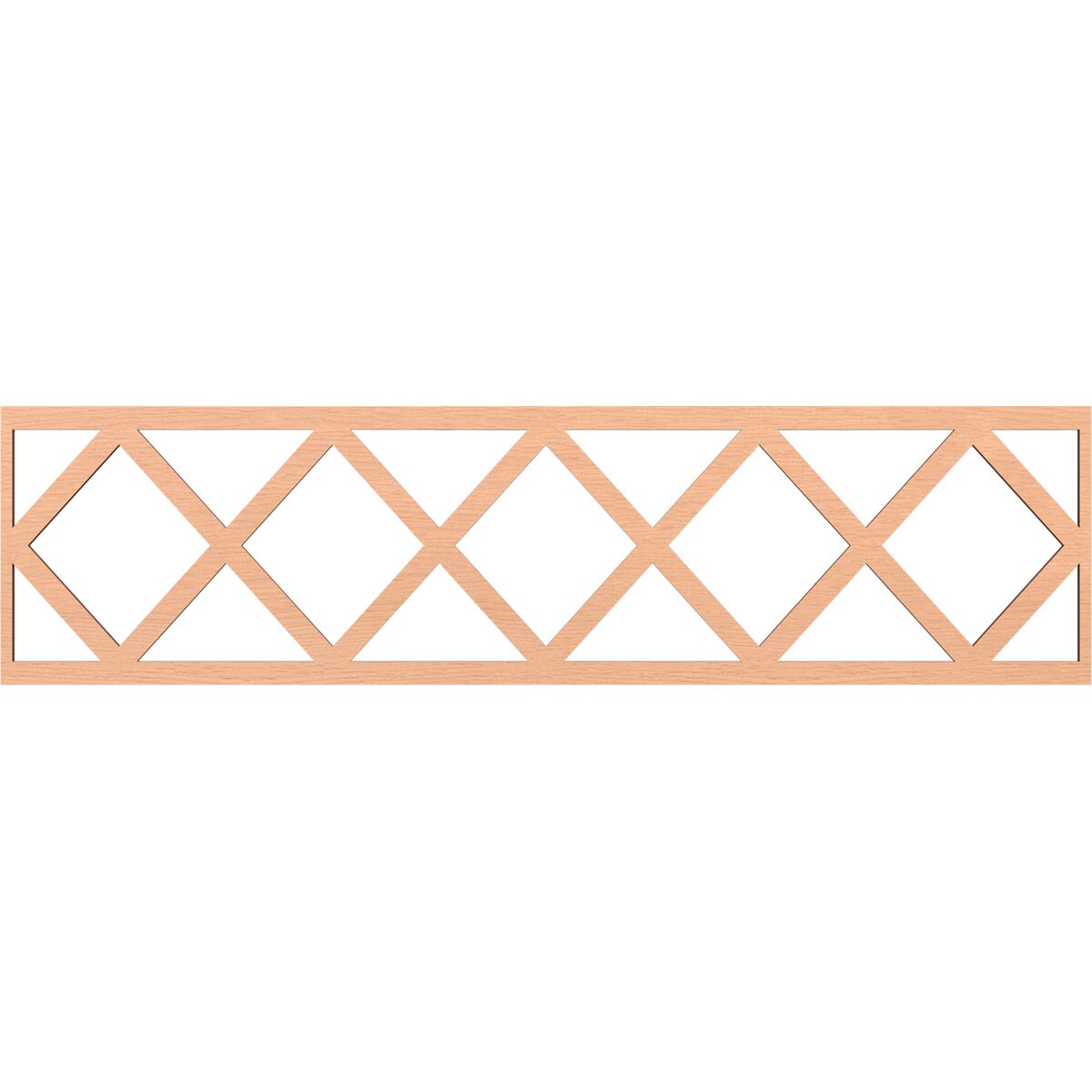 Ekena Millwork MLDA12X47WOLAL Wolford Fretwork Flat Trim 12-in x 3.92-ft Alder Brown Unfinished 2155968 Pierced Wall Panel Moulding