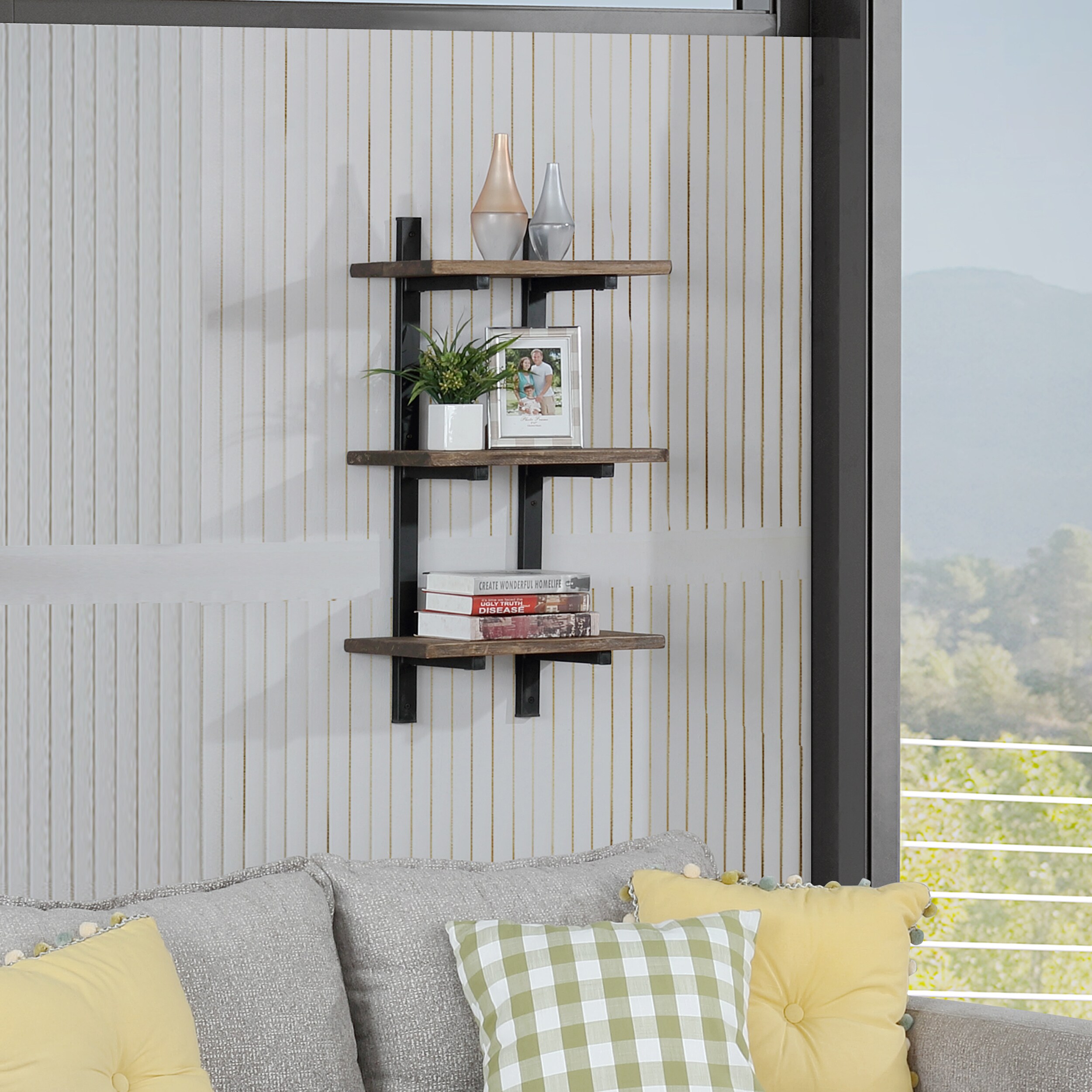 Alaterre Furniture AMBA5520 Wall-Mounted-Shelving - View #5