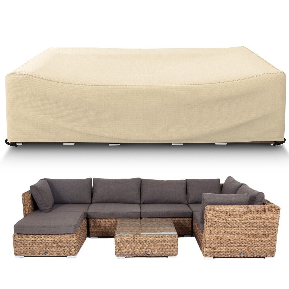 Gasadar LS-JX001-15 Beige Polyester Patio Furniture Cover For Cover all