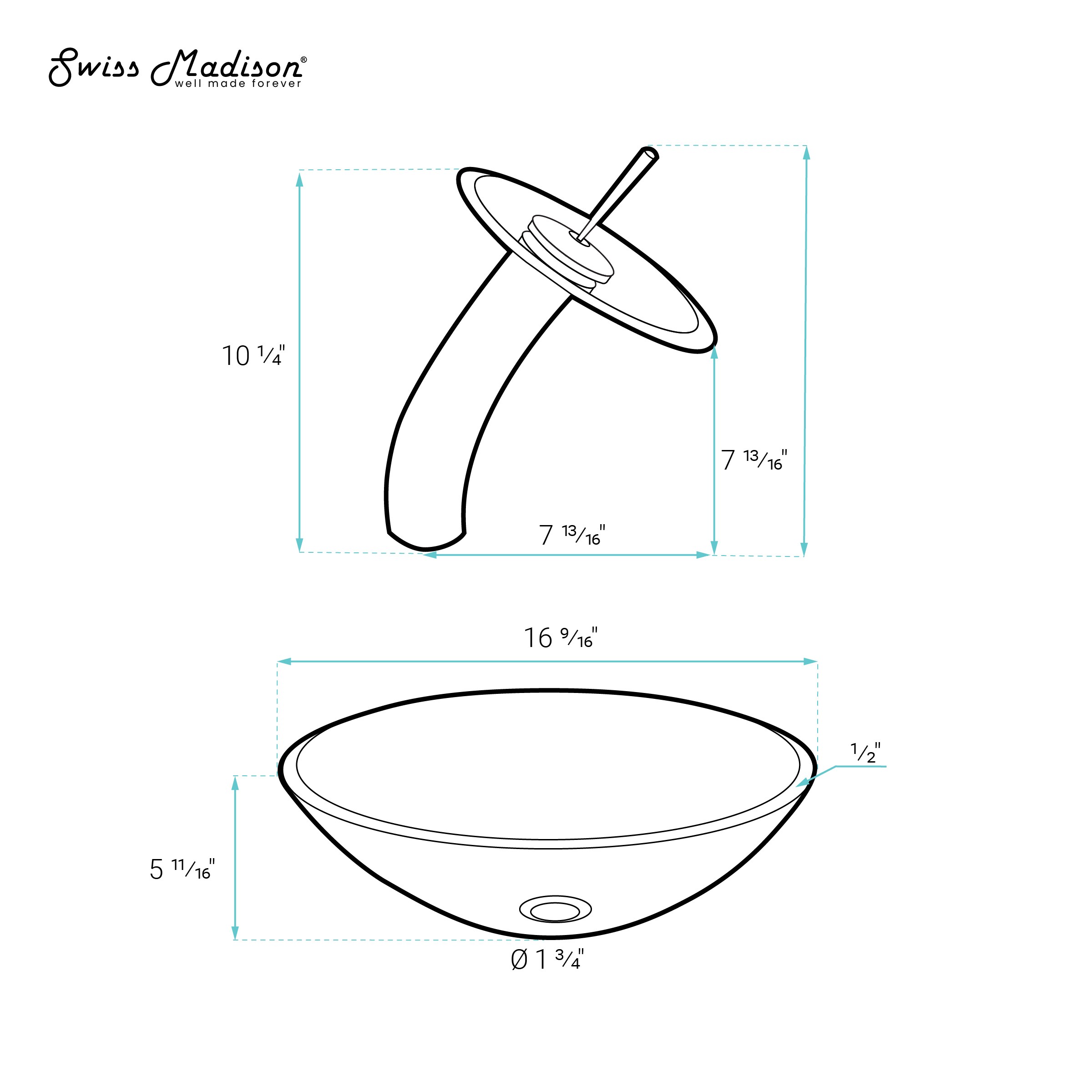 Swiss Madison SM-25-VSVCN04BK Bath-Sink - View #7