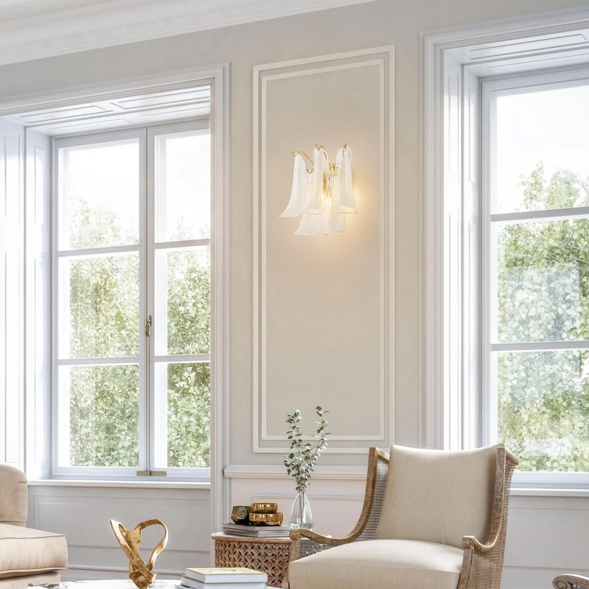 Y'INSP Dalie 12.6-in W 3 -Light Gold French country/cottage Hardwired ...