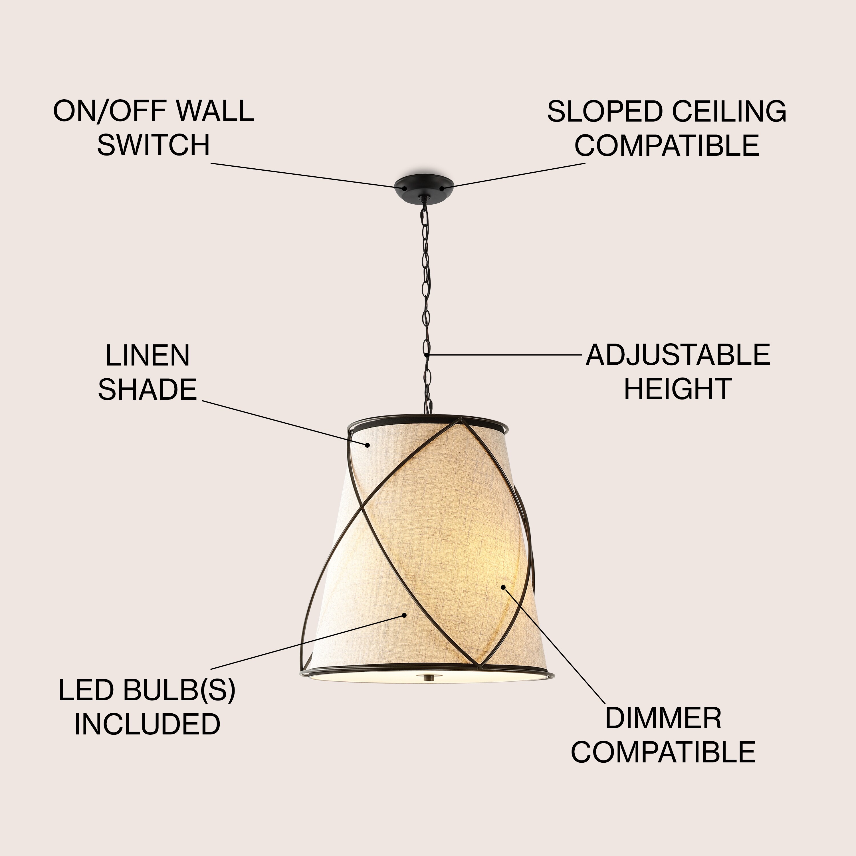 Milo 19" Rustic Farmhouse Bronze LED Pendant Light