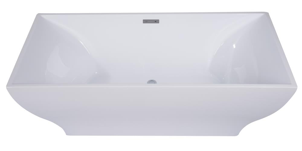 67'' White Acrylic Freestanding Soaking Bathtub