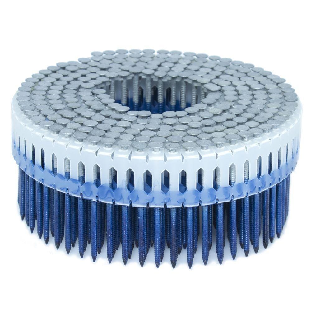 FASCO PC17886RHDE4M 1-1/2-in 13 -Gauge Hot-dipped galvanized Ring Shank Plastic Collated Common Nails Box