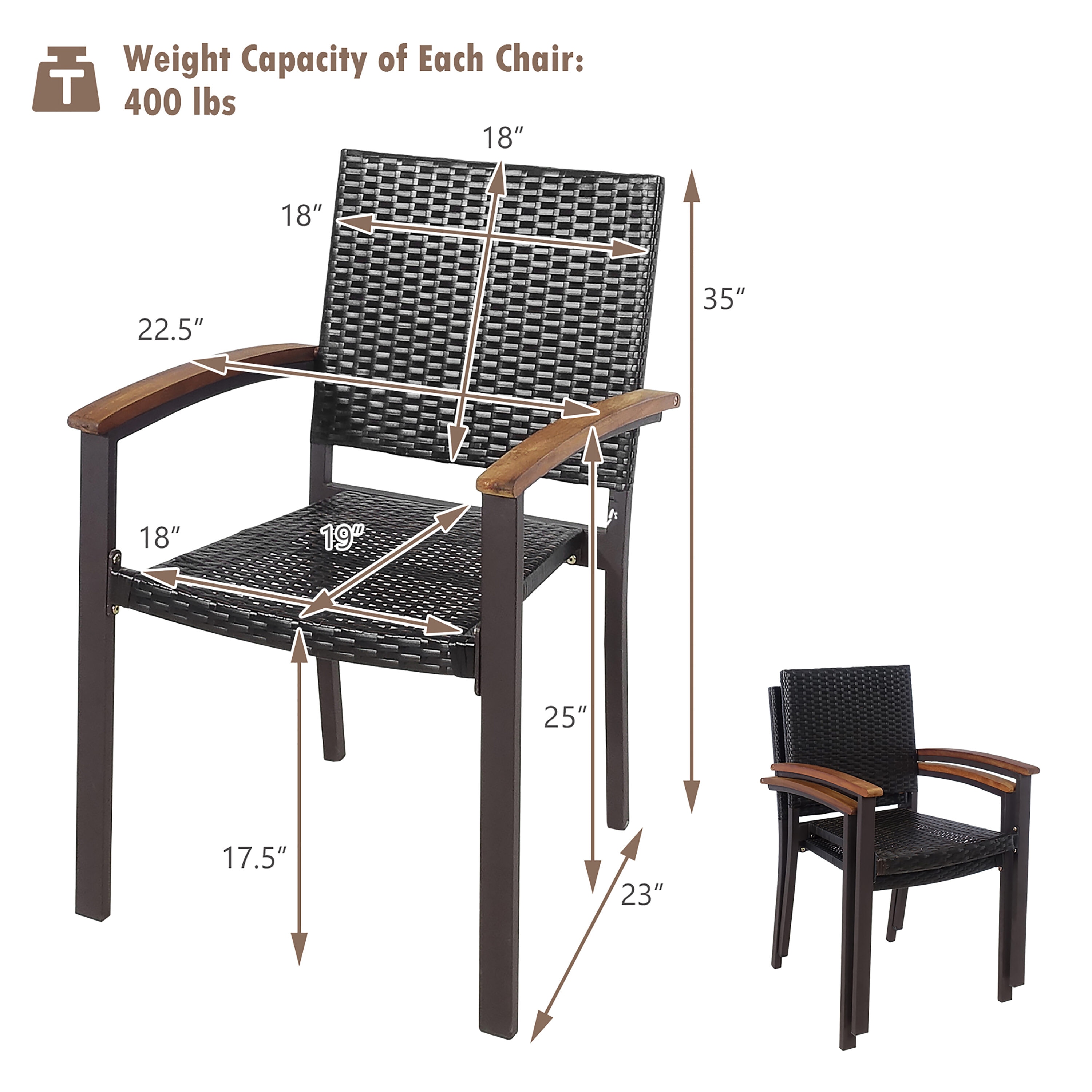 Patio chair weight capacity outlet 400