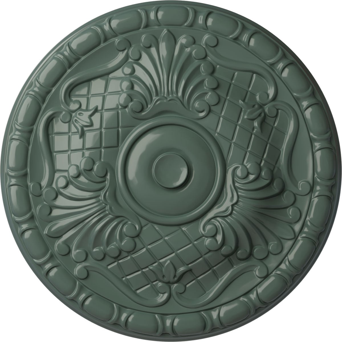 Ekena Millwork CM16AMCBF Amelia 15.75-in W x 15.75-in L Painted Cloud Burst Polyurethane Whole Ceiling Medallion
