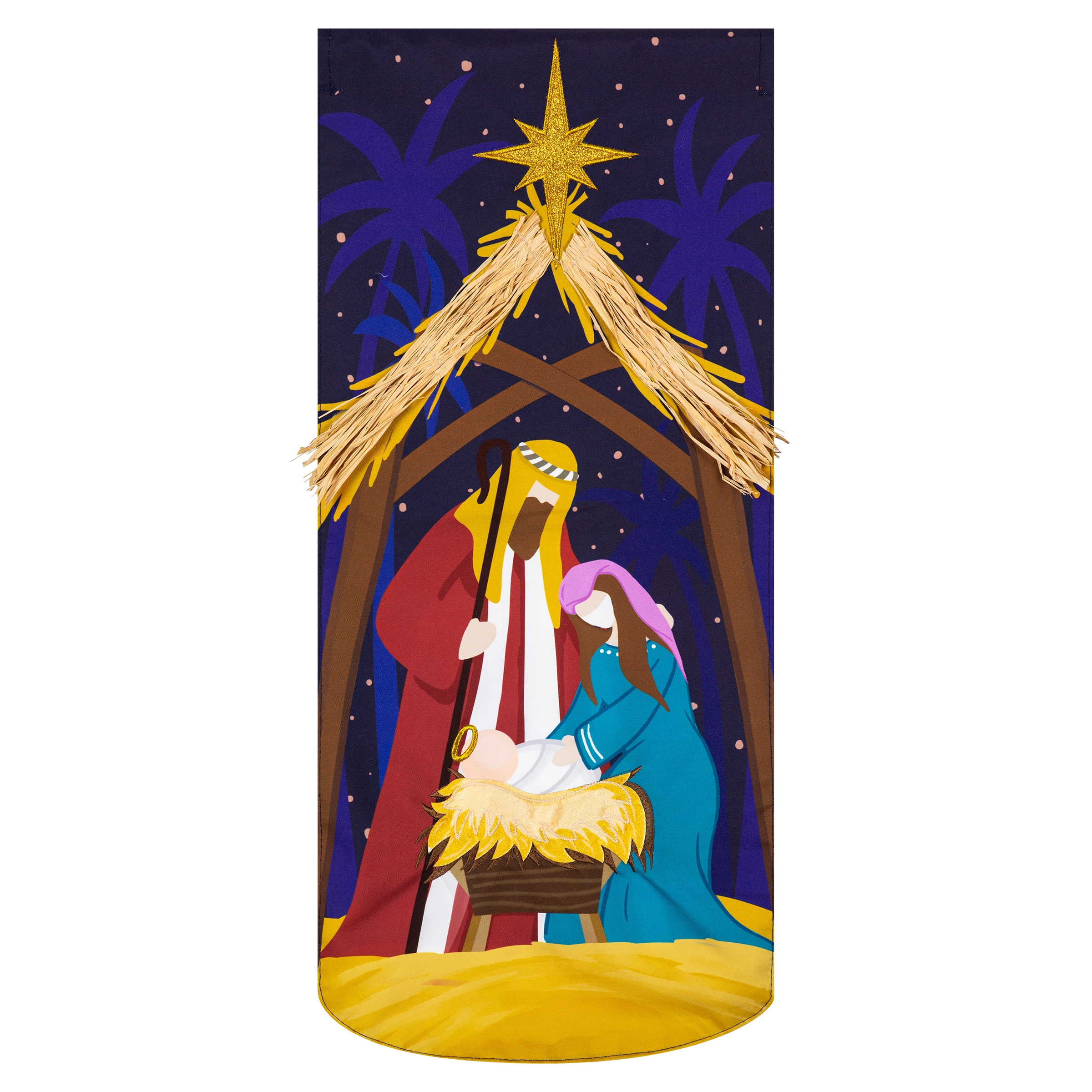 Style Selections ZLW14L12892 1-ft W x 2-ft H Christmas Embroidered Garden flag Kit