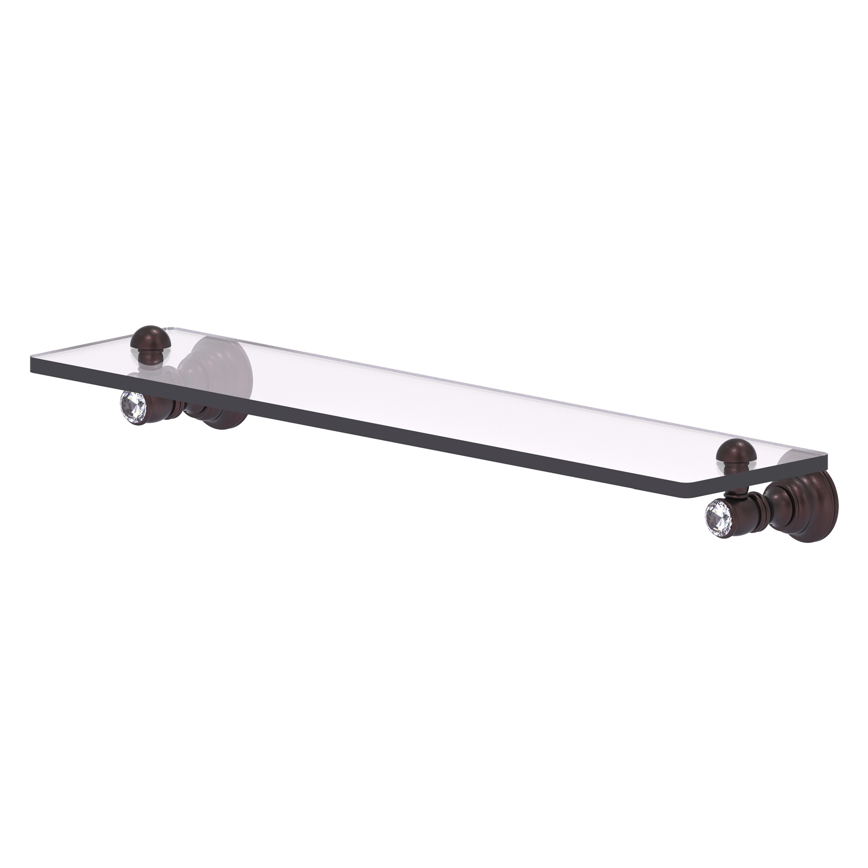 Allied Brass CC-1-22-ABZ Carolina Crystal Antique Bronze Wall mount Bathroom Shelf ( 22-in x 2.4-in x 5-in )