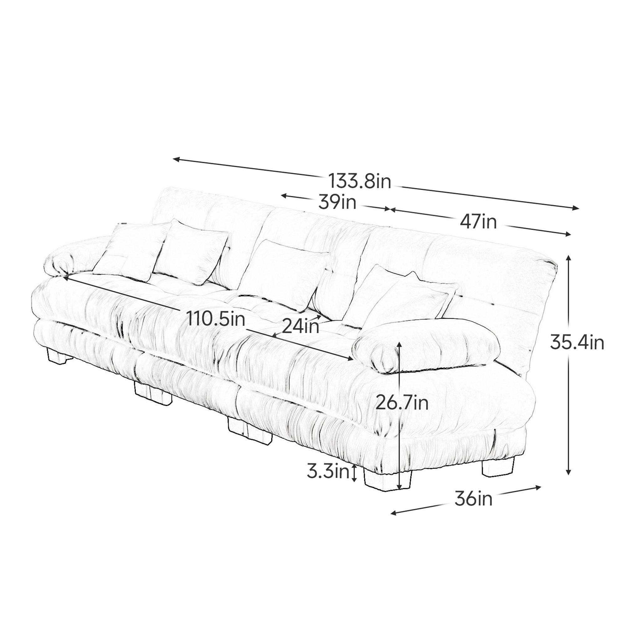 SINOFURN SYA330029BN Sofas-Loveseats - View #10