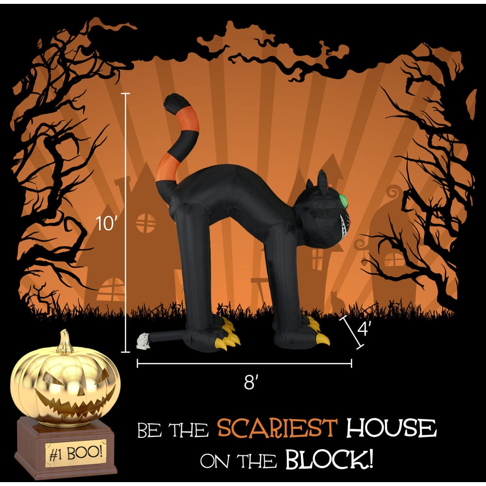 Haunted Hill Farm HIBCAT101-L Outdoor-Halloween-Decor - View #5