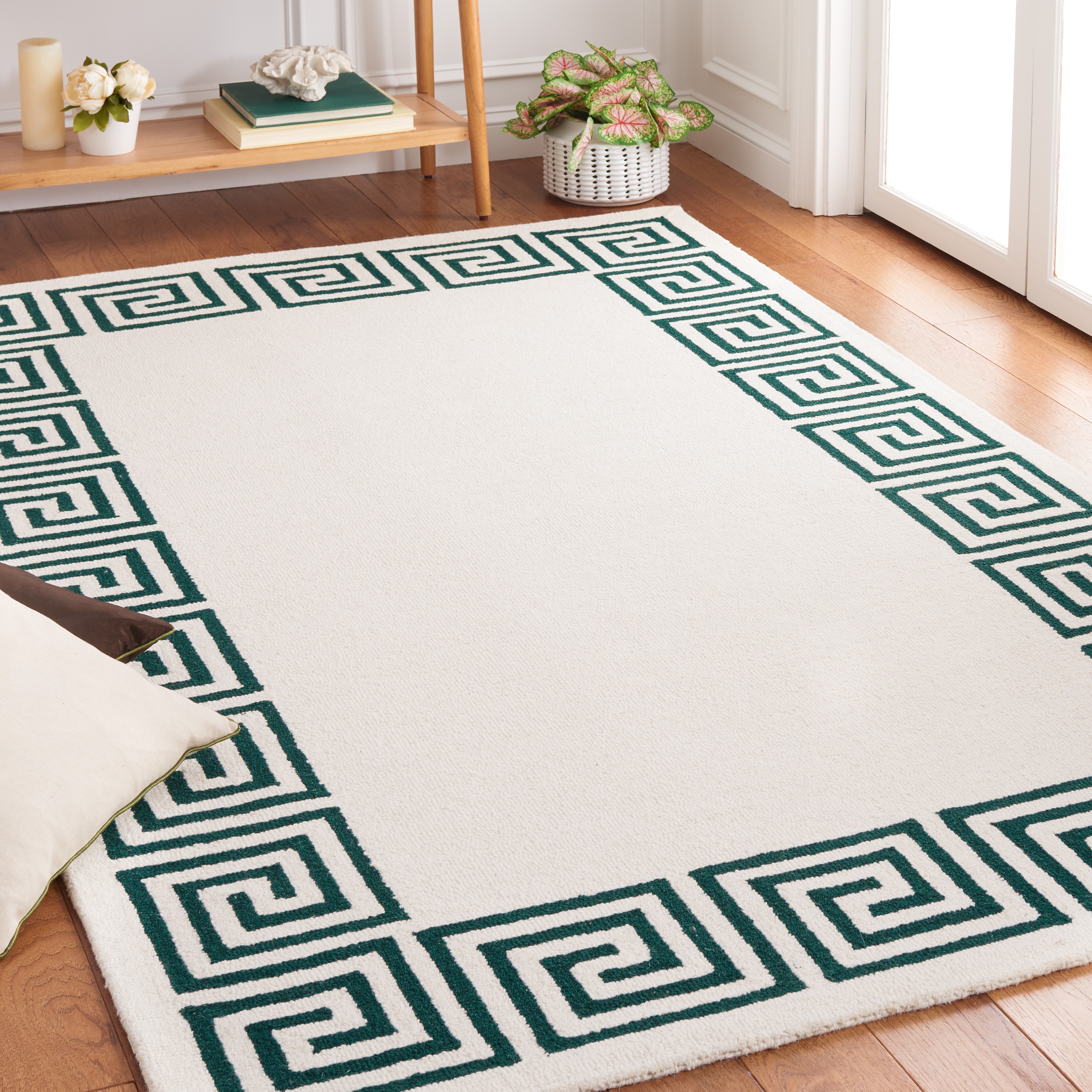  Metro 275 Ivory/Green Contemporary 5Ft x 8Ft Medium Rectangle Rug