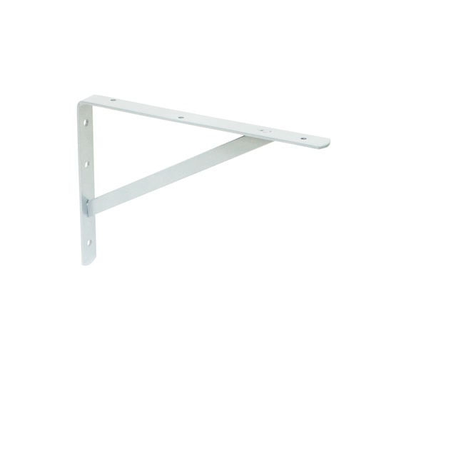 einde onderwijzen Reusachtig Project Source 11.69-in L x 1.16-in W x 8.07-in D Heavy Duty White Shelf  Bracket in the Shelving Brackets & Hardware department at Lowes.com