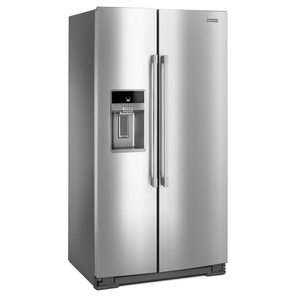 Maytag 20.6-cu ft Counter-depth Side-by-Side Refrigerator with Ice ...