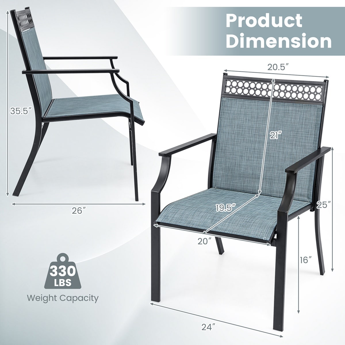 Costway NP11362BL-2 Patio-Chairs - View #3