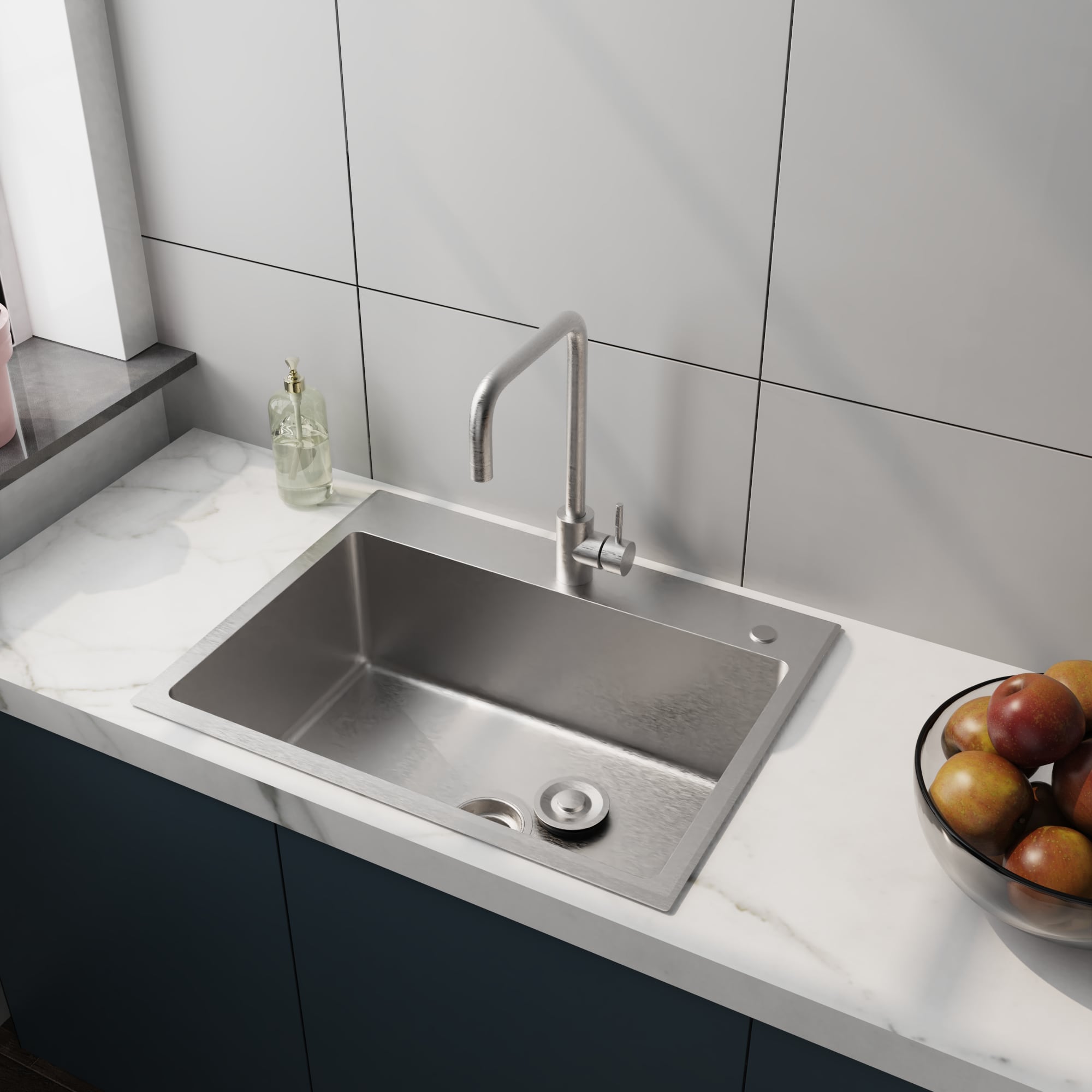 Tatayosi T389171 24in Stainless Steel Washing Sink w Faucet Hoses and Drain Head OnlyUpdate
