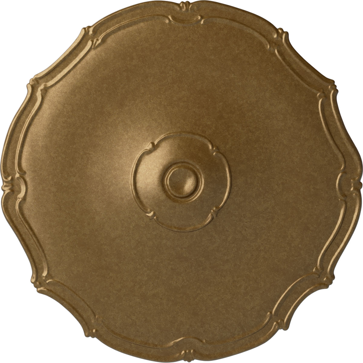 Ekena Millwork CM18POPAS Pompeii 18.875-in W x 18.875-in L Painted Pale Gold Polyurethane Whole Ceiling Medallion