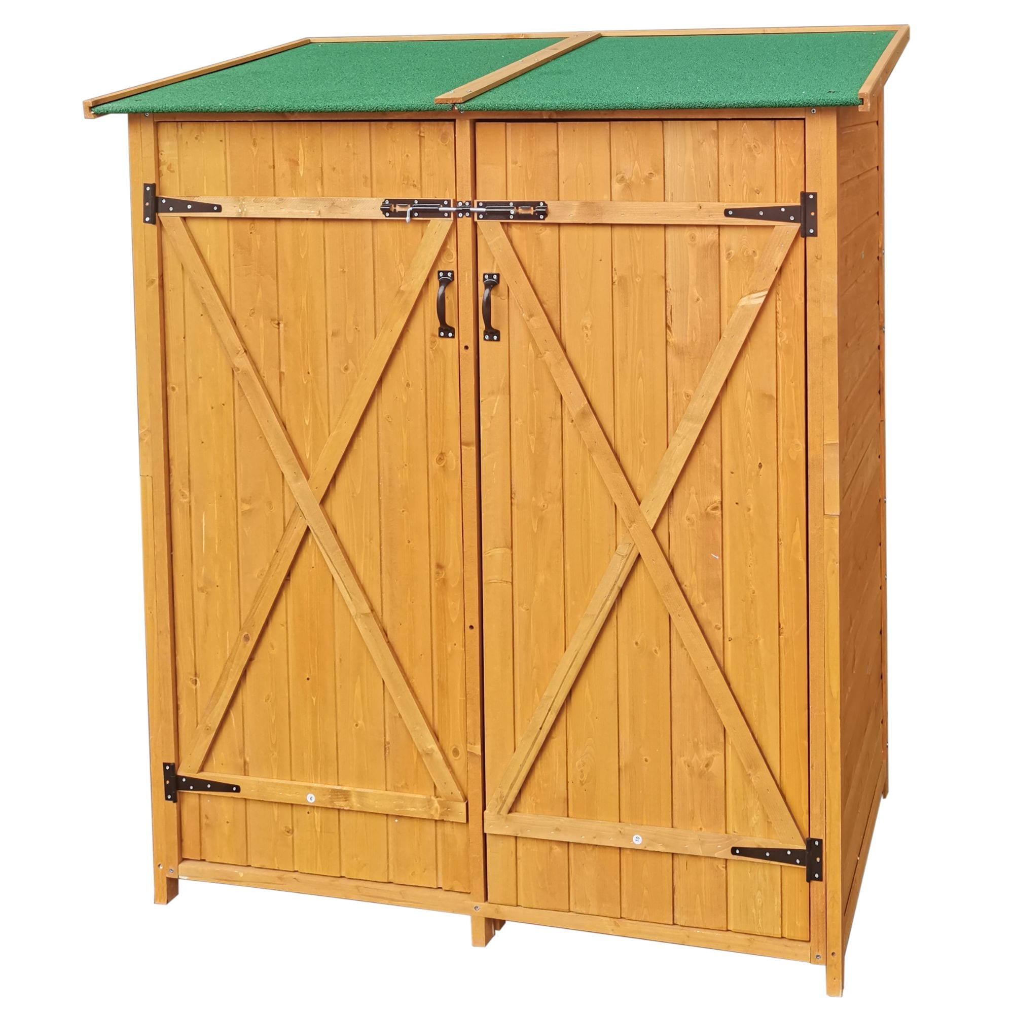 WELLFOR Outdoor Storage Wooden Tool Shed 3-ft x 5-ft Lean-to Style ...