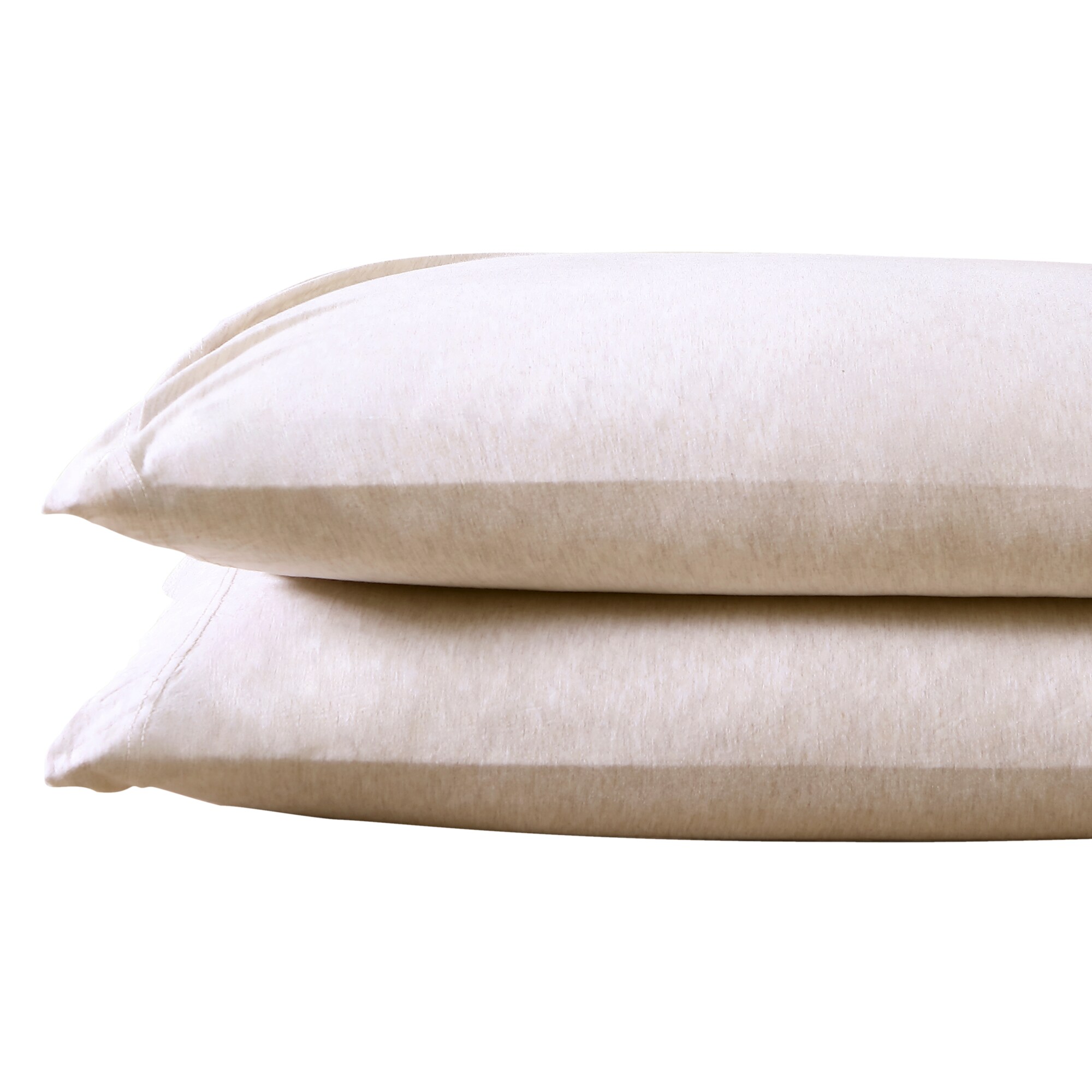Brielle Home 2-Pack TENCEL Modal Jersey Heather Oatmeal Standard Modal  Pillow Case in the Pillow Cases department at