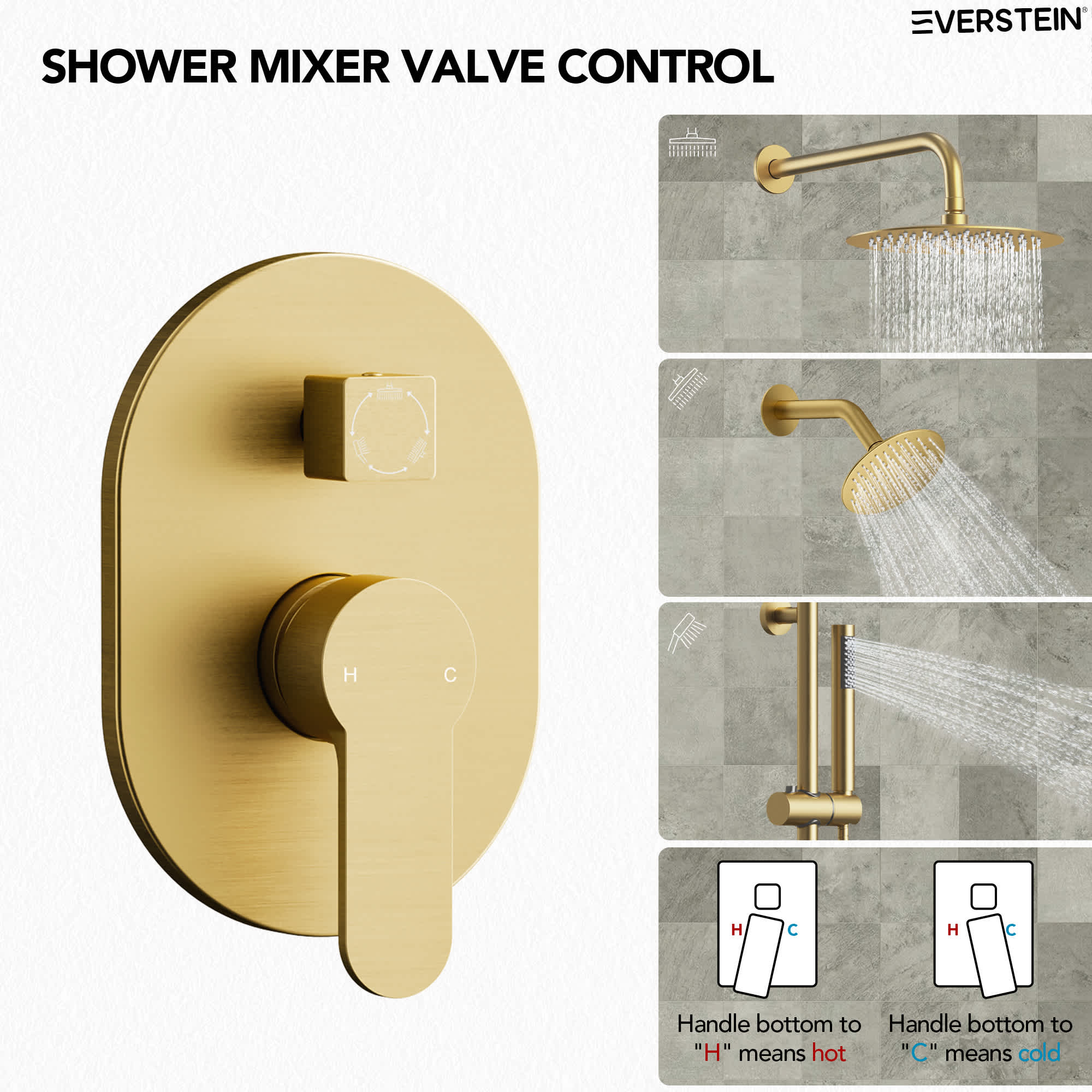 EVERSTEIN SFS-1058-GD10 Tub-Shower-Faucets - View #6