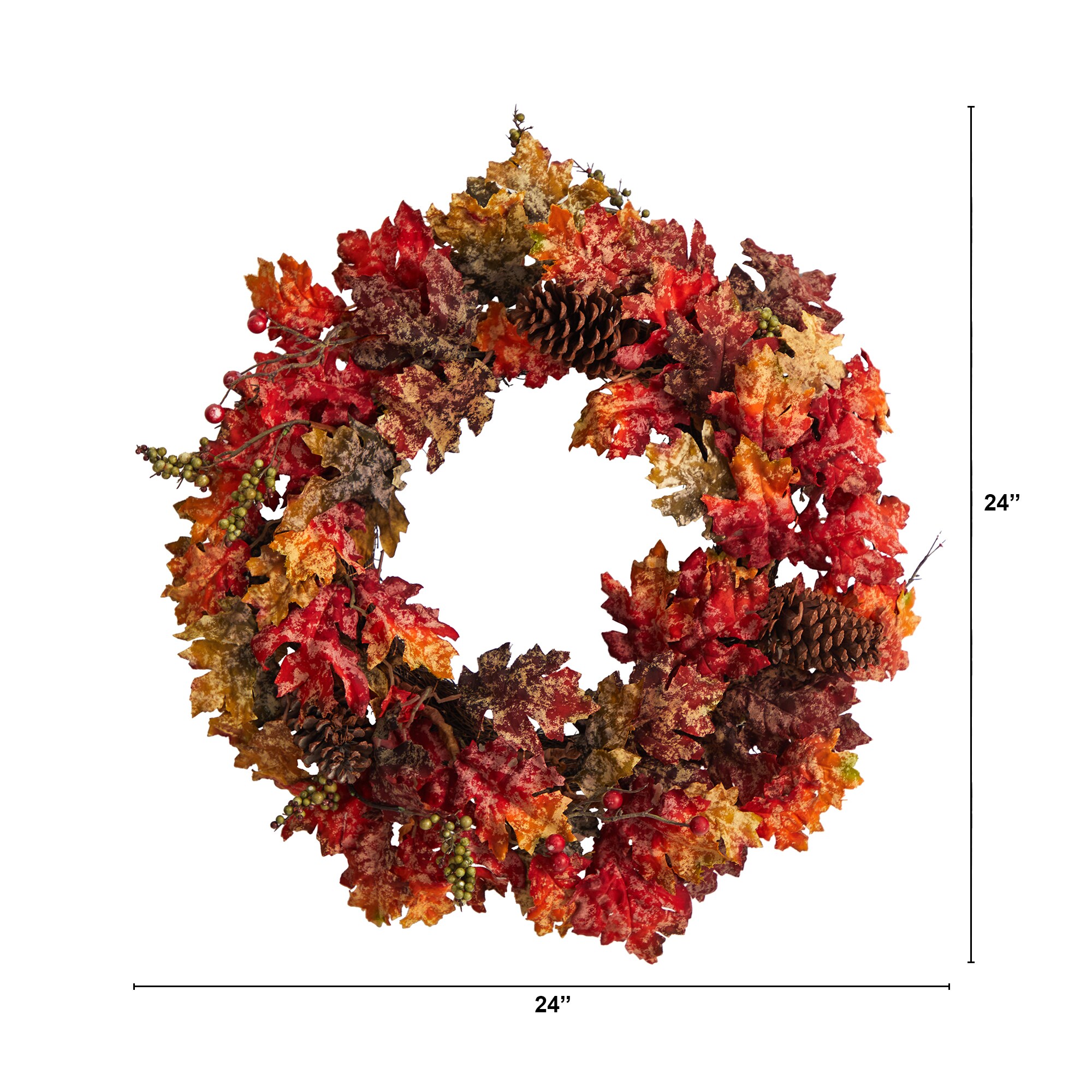 Nearly Natural W1255 Artificial-Thanksgiving-Wreaths - View #3
