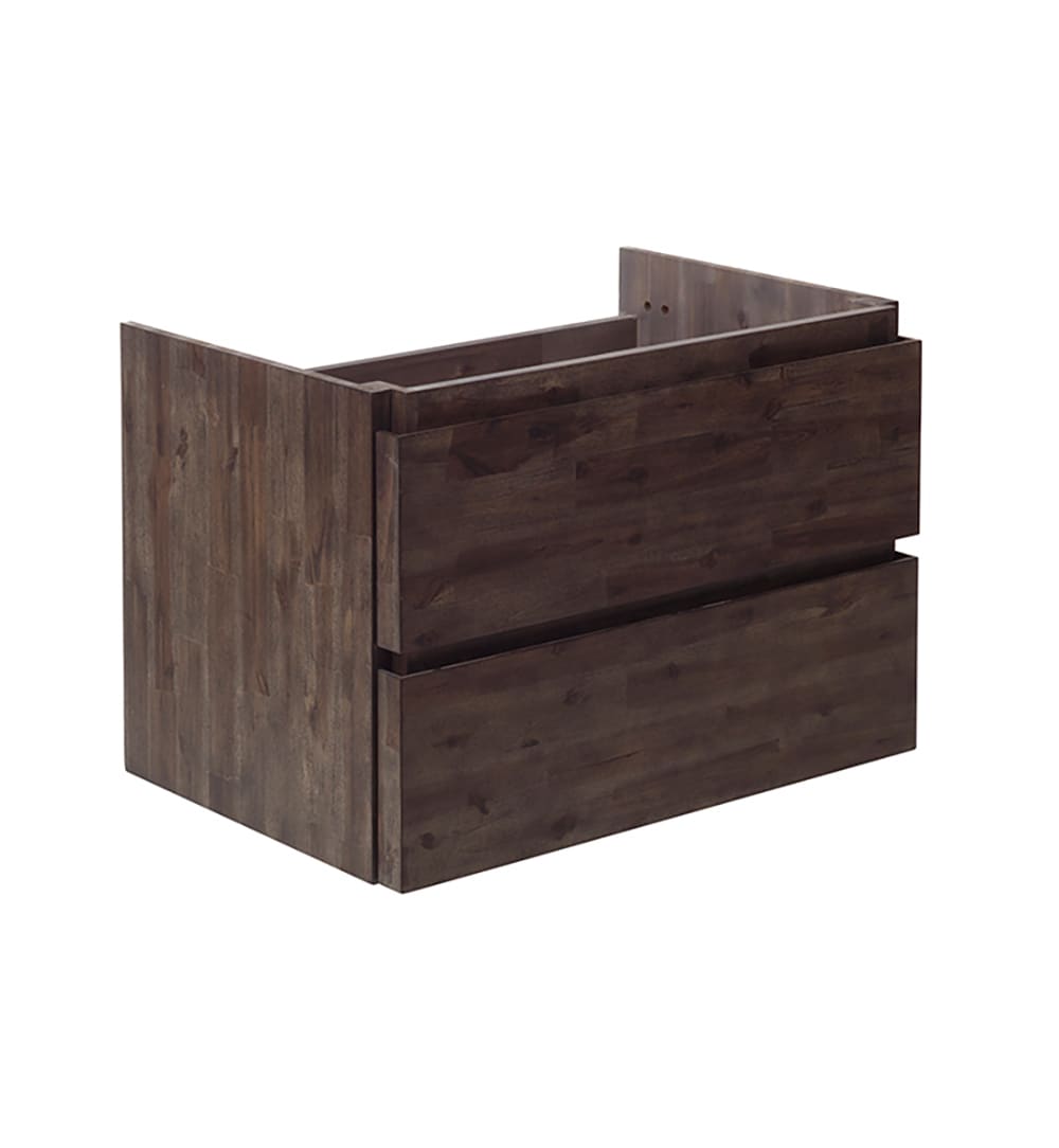 Fresca FCB3130ACA Formosa 30-in Acacia Wood Floating Bathroom Vanity Base Cabinet without Top