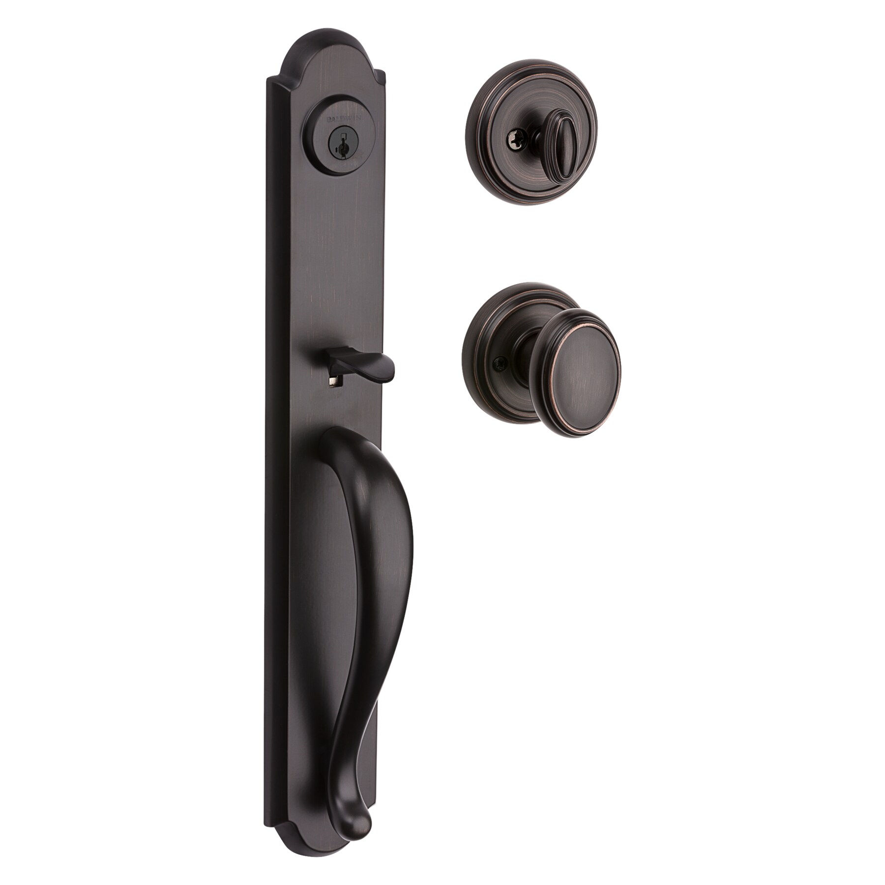 Baldwin Prestige Series Bighorn Venetian Bronze Single-Cylinder Keyed Entry Door Handleset with Knob and SmartKey