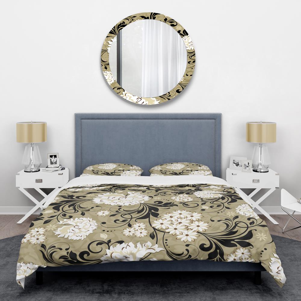 Designart BED24522-K 3 -Piece Green King Duvet cover Set