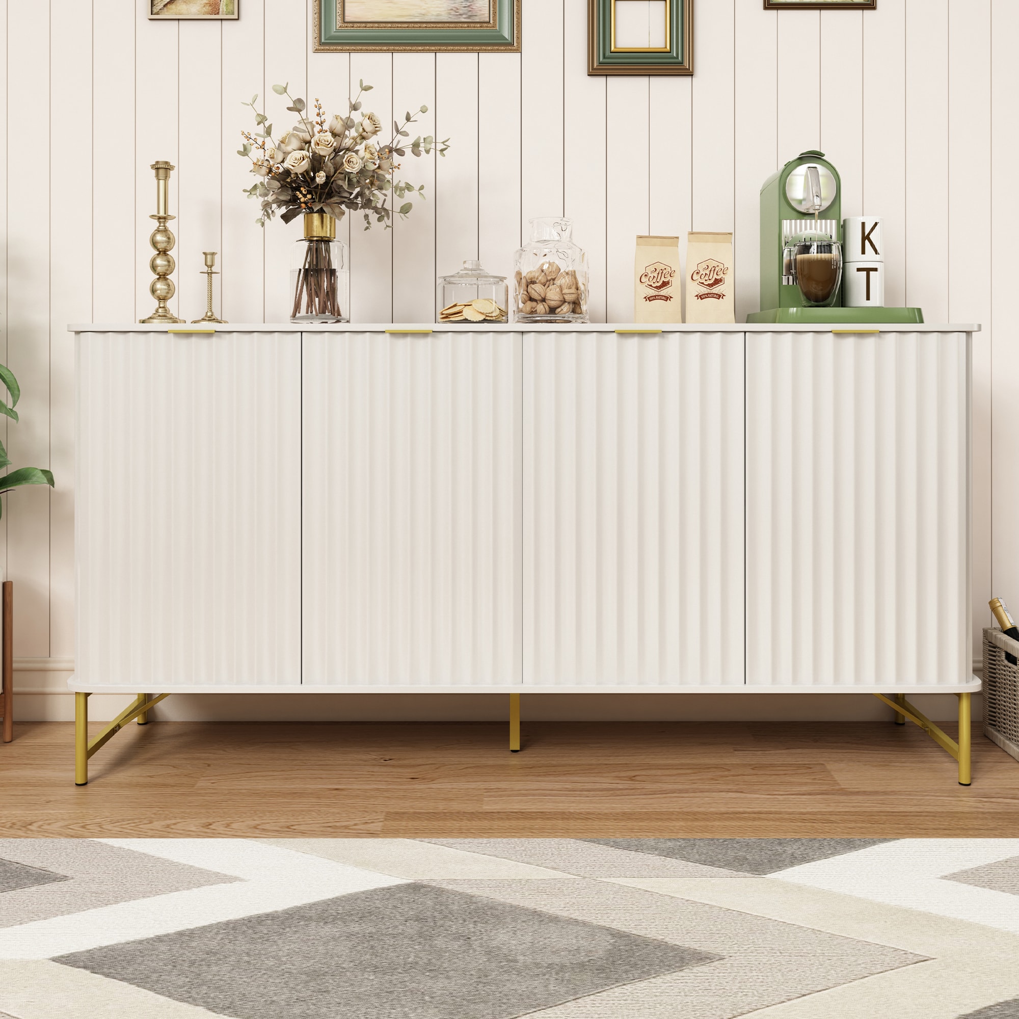 Clihome 15.75-in W x 31.5-in H Mdf White Freestanding Utility Storage Cabinet