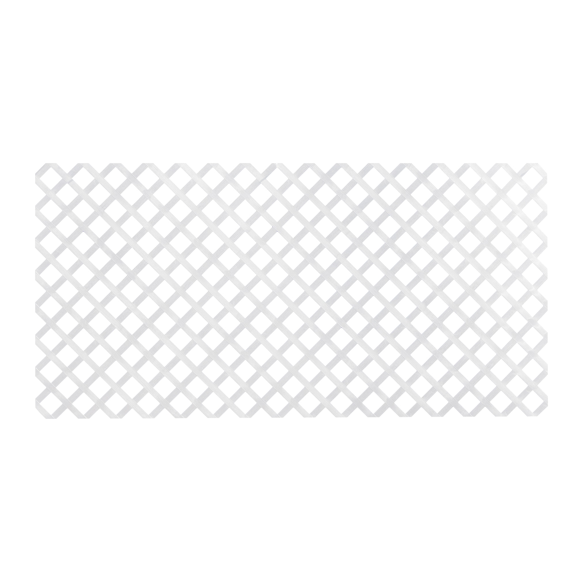 Deckorators 208472 48-in x 8-ft White Plastic Traditional Lattice