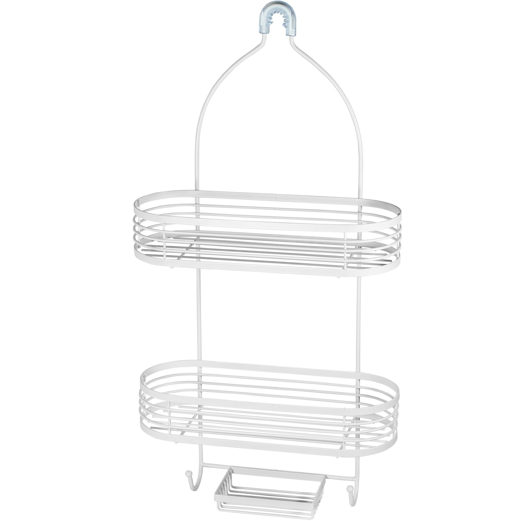 ACENTO SC427MWT Matte White Stainless steel 3 -Shelf Over the showerhead Hanging shower caddy 14-in x 6-in x 27-in