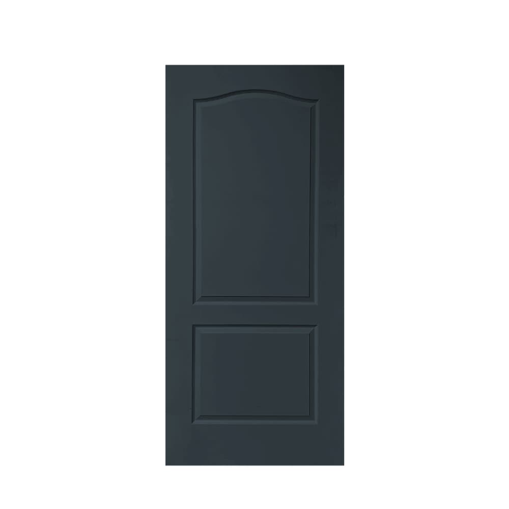 CALHOME PK-2PANEL-AC-30G 30-in x 80-in Charcoal Gray Stained MDF Hollow core Single Barn Door (Hardware Not Included)