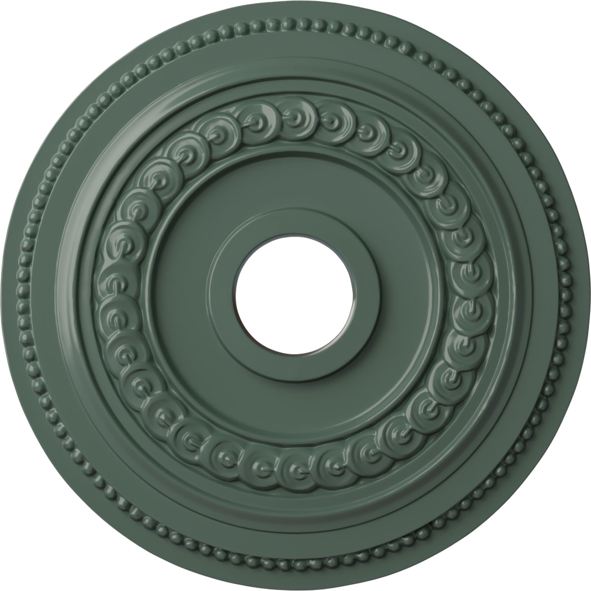 Ekena Millwork CM18OL1CBF Oldham 18-in W x 18-in L Painted Cloud Burst Polyurethane Whole Ceiling Medallion