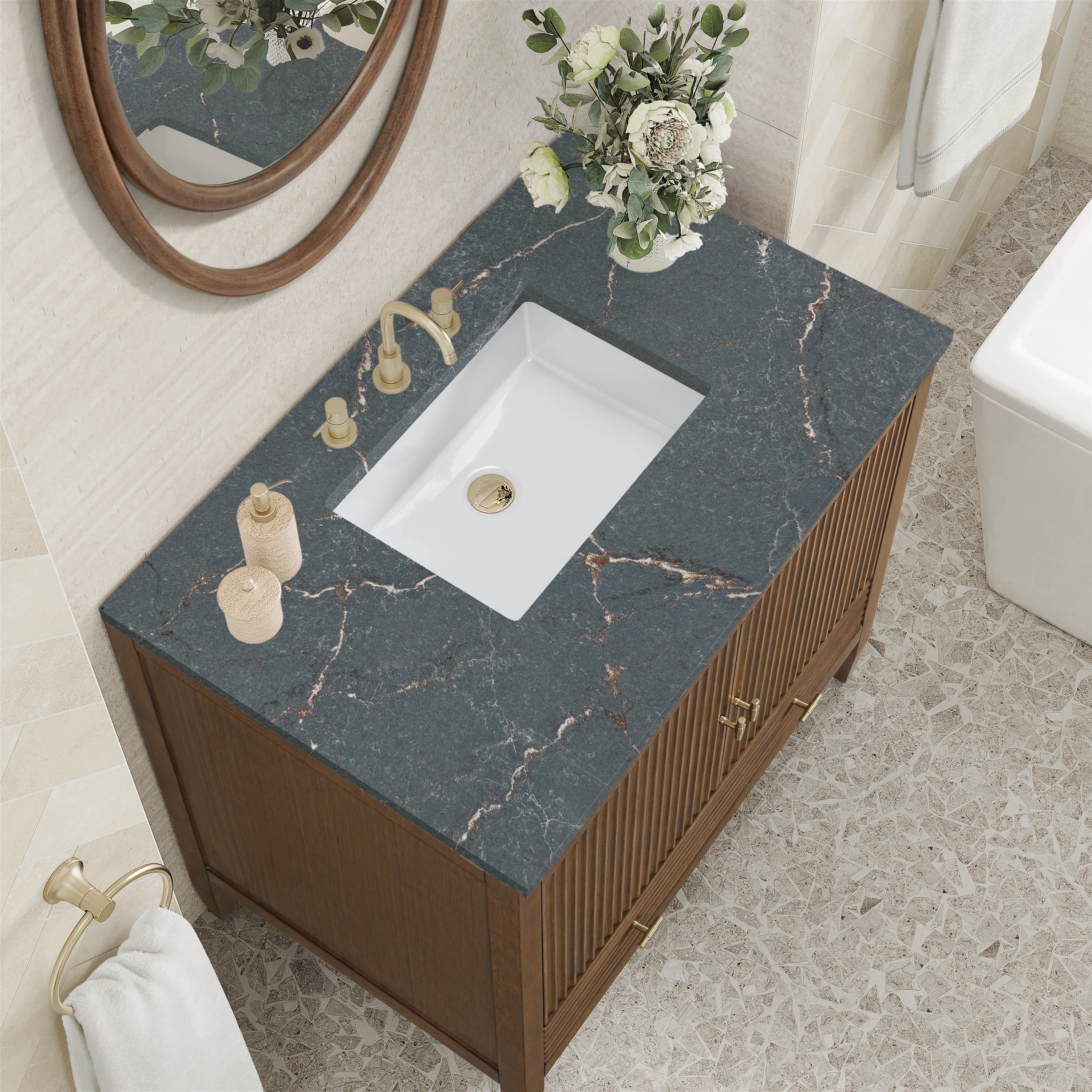 James Martin Vanities 485-V36-WLT-3PBL Bath-Vanity-Combo - View #5