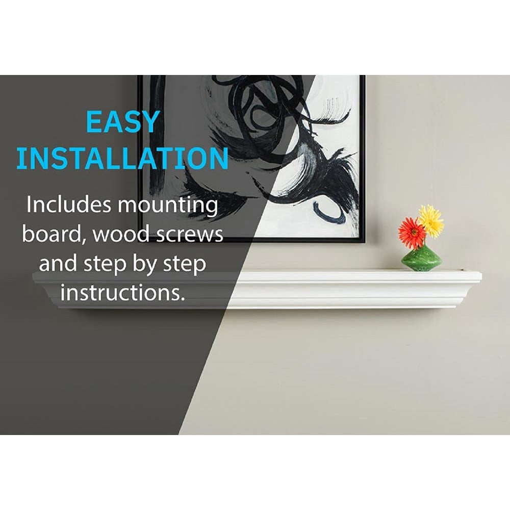 Mantels Direct COLTON-72-WP Mantel-Shelves - View #6
