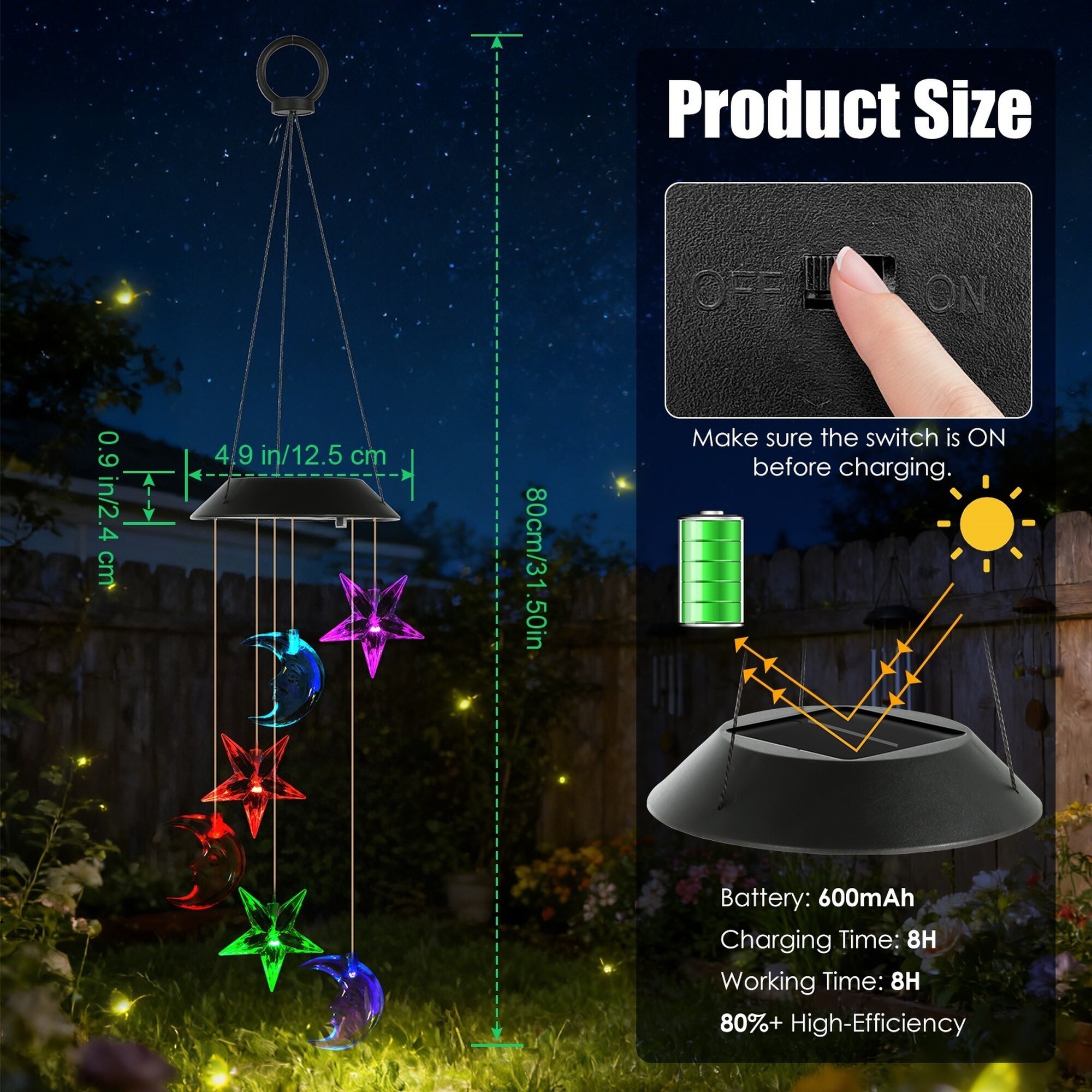 Wudkey L4-TW8Q0M Wind-Chimes - View #3