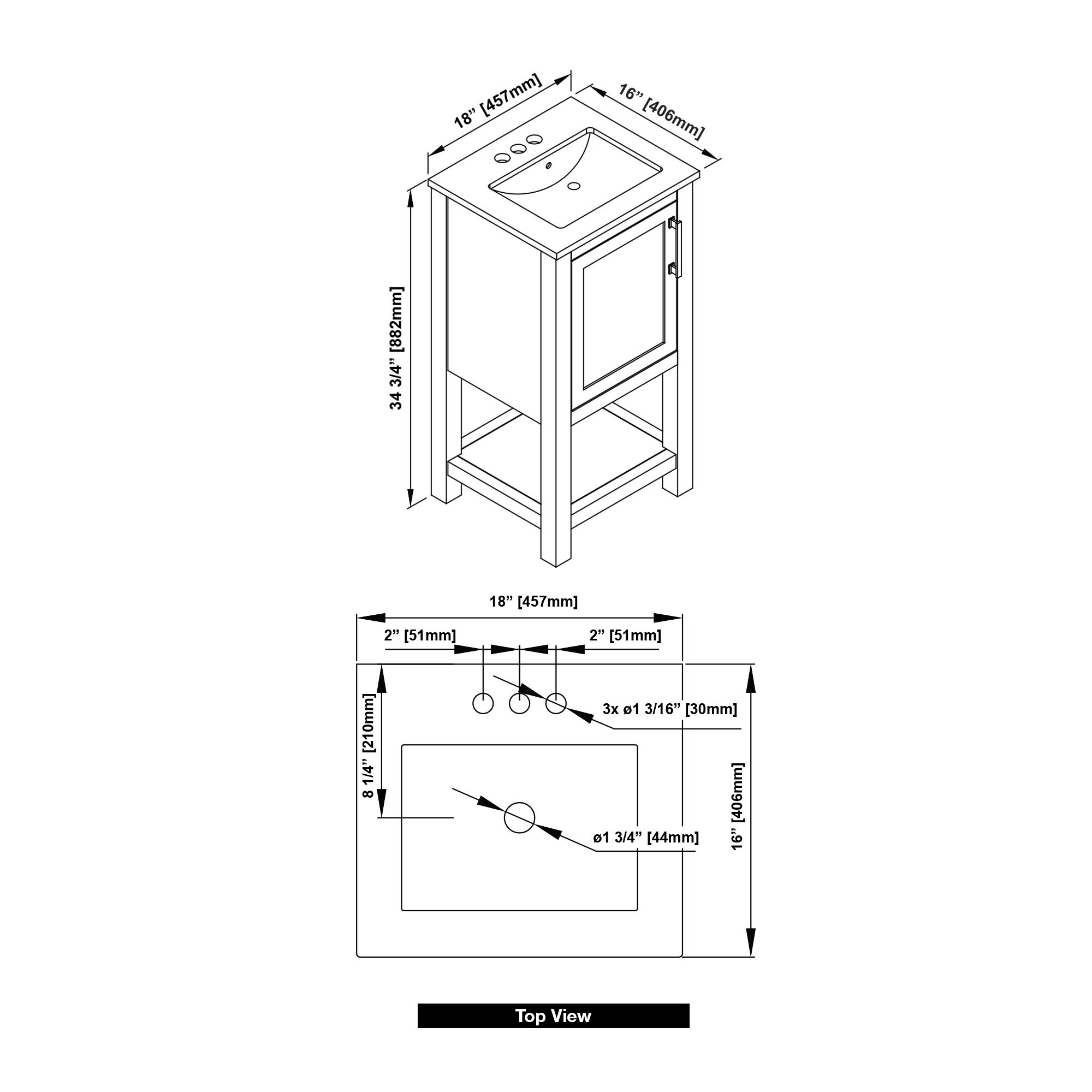 allen + roth CHESSY 18TB Bath-Vanity-Combo - View #17