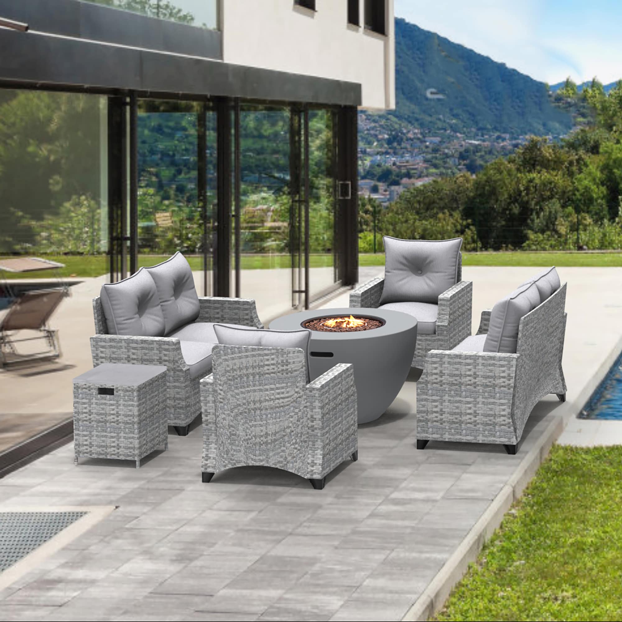 Moda Furnishings 2160-1801-2S Patio-Conversation-Sets - View #5