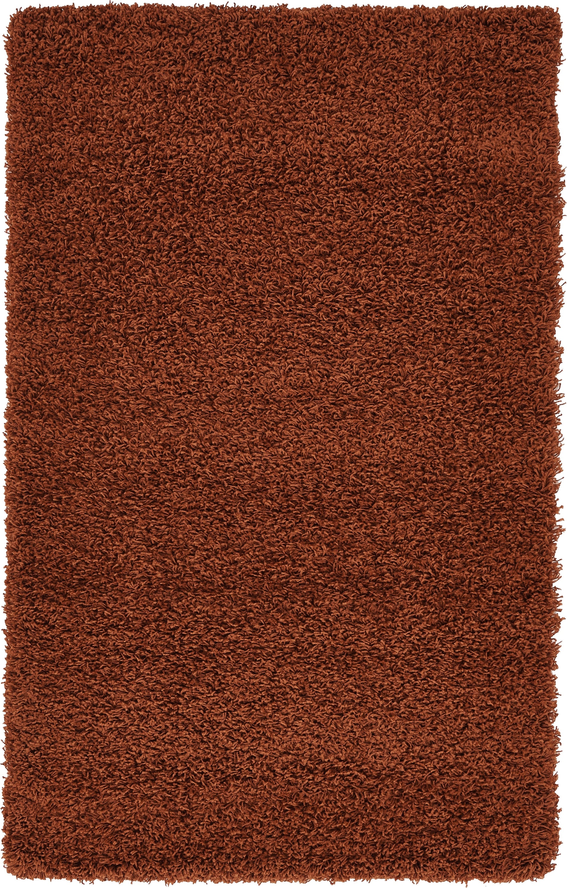 Luxurious 8' x 10' Blue Solid Shag Synthetic Area Rug