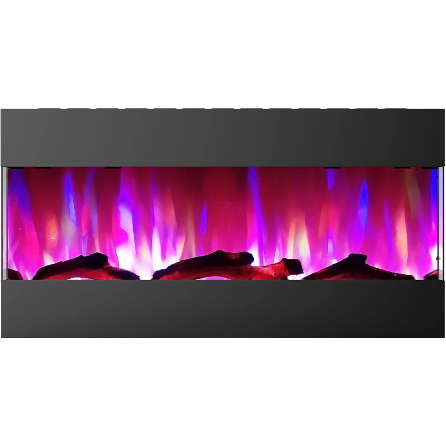 Cambridge 42-in W Black LED Electric Fireplace CAM42RECWMEF-2BLK Sansujyuku sansujyuku.com