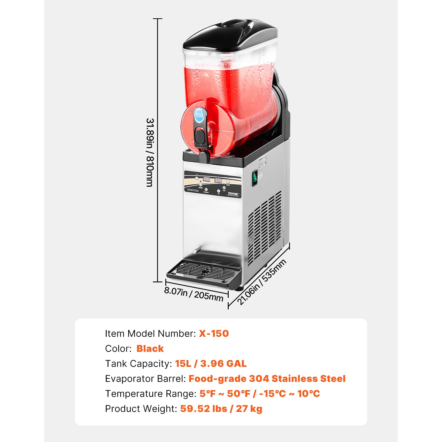 VEVOR GSJBXR16L110V8GNXV1 Frozen-Drink-Makers - View #8