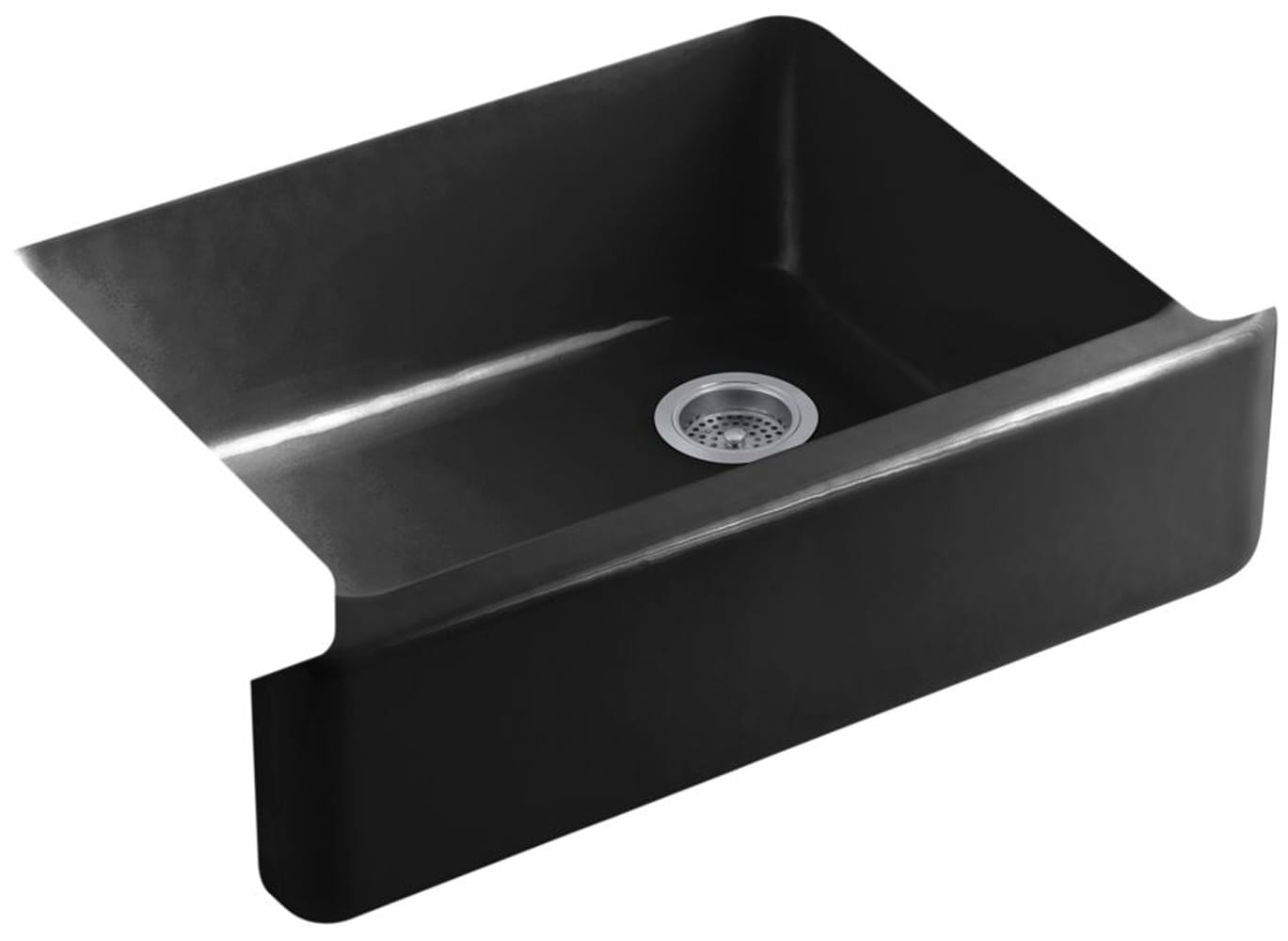KOHLER 6487-7 Whitehaven Farmhouse apron front 29.68-in x 21.56-in Cast iron Single bowl Kitchen Sink