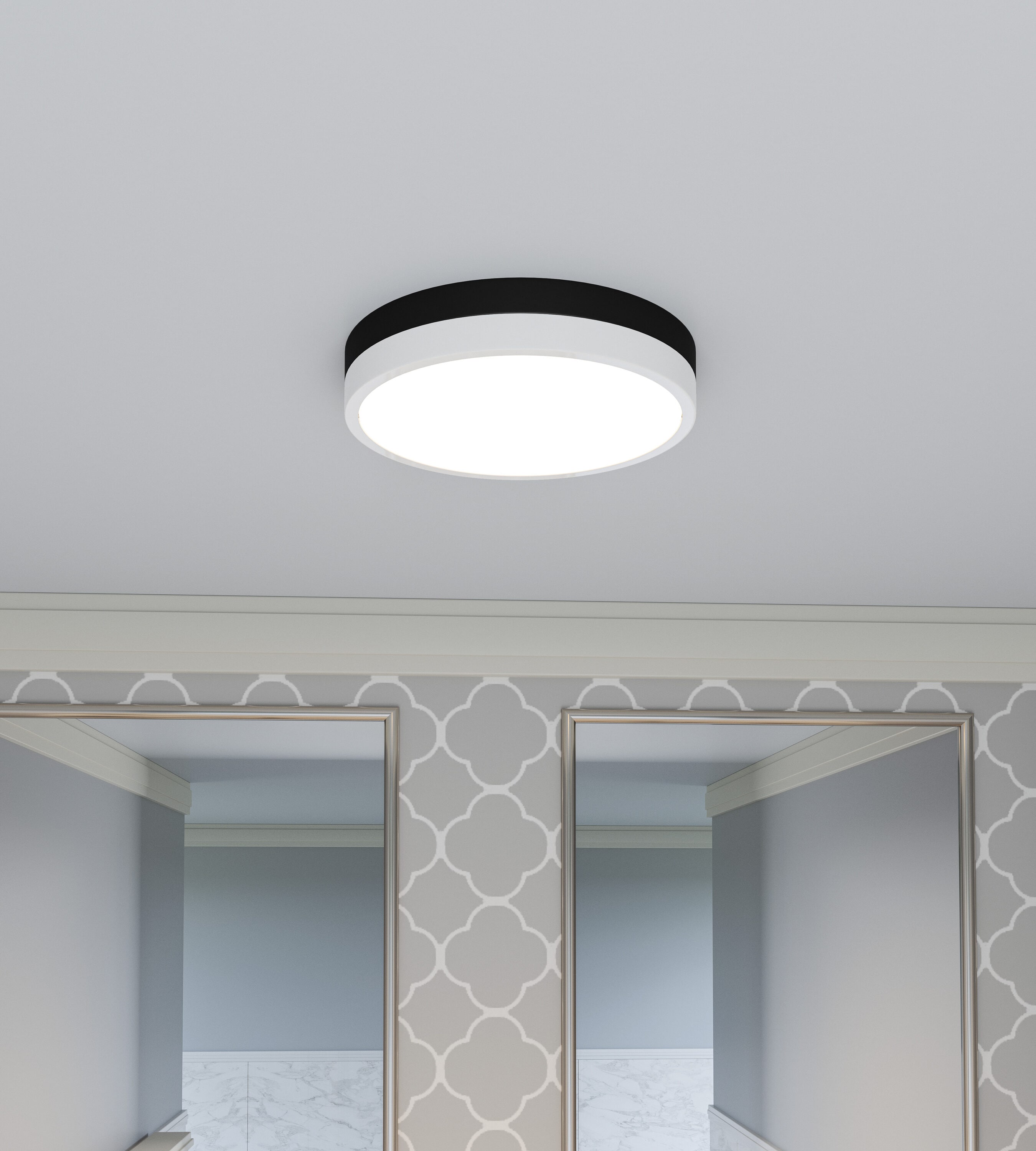Quoizel WLN1611MBKW Weldin 1-Light 11-in Matte Black LED Flush Mount Light