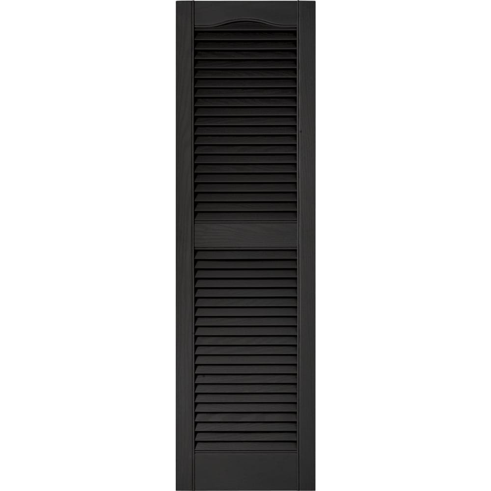 Vantage V1711452002 14.563-in W x 51.75-in H Black Louvered Exterior Shutters ( 1 -Pack )