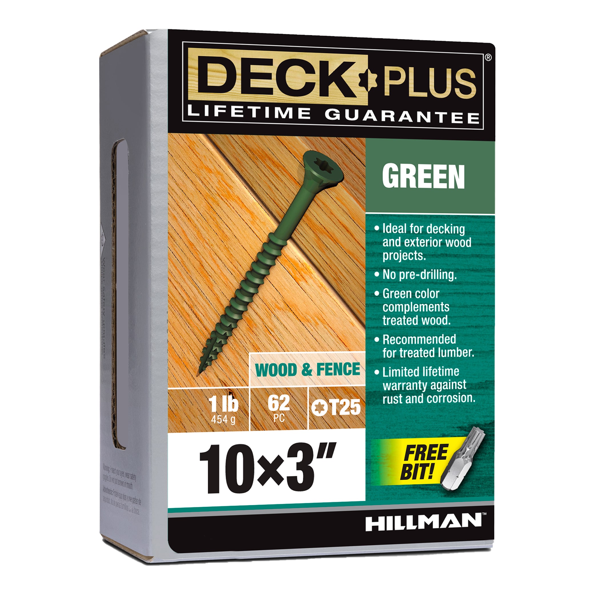 Deck Plus 48404 #10 x 3-in Wood to wood Deck Screws ( 62 -Per Box )