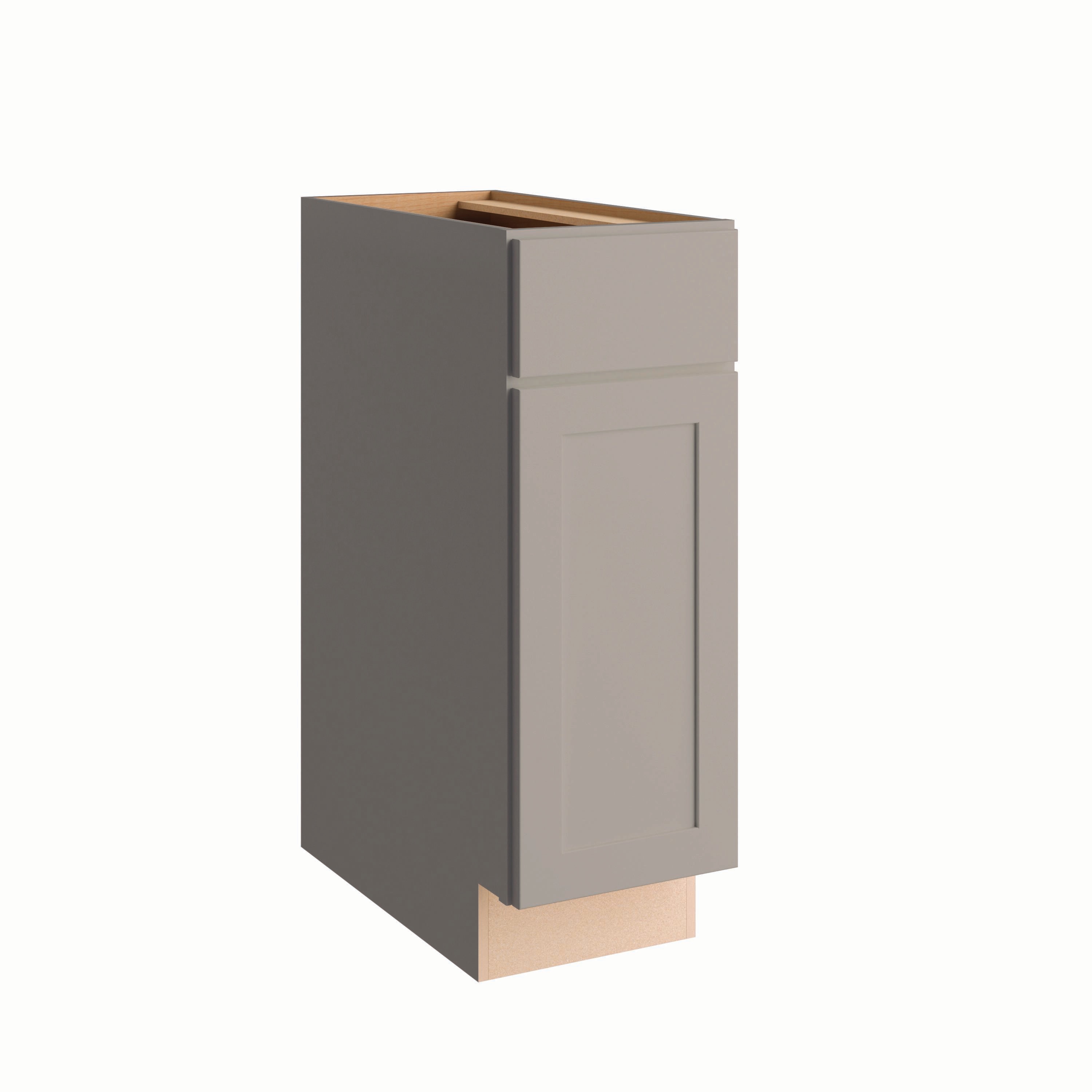 Project Source B12RG 12-in W x 34.5-in H x 24-in D Gray Base Fully assembled Cabinet (Recessed Panel Shaker)