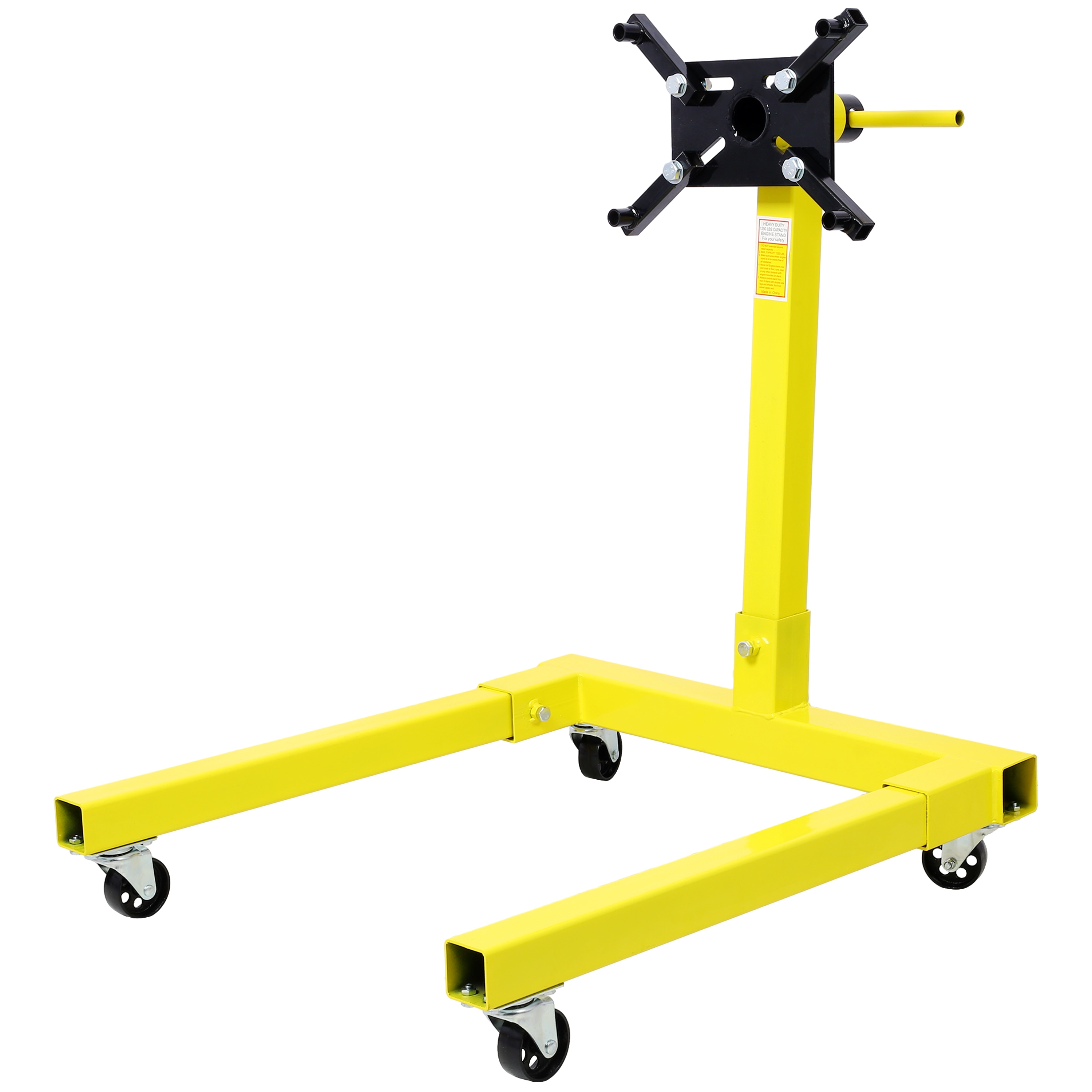 Kahomvis GH-2QP214-05 Engine Stand 1250 LBS Capacity360 Degree Adjustable Mounting Head Easy Assembly Disassembly 4 Ball-Bearing Swivel Caster Wheels Heavy-Duty Square Steel Frame