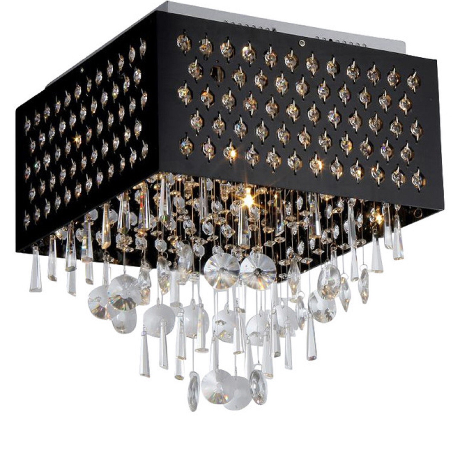 Home Accessories Inc RL7896-9 9 -Light 22-in Black Flush Mount Light ENERGY STAR Certified