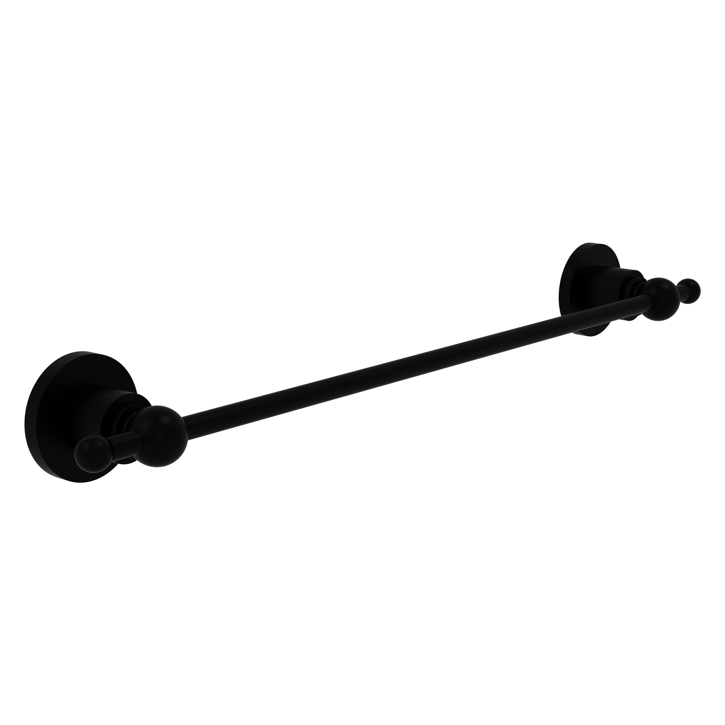 Allied Brass AP-41/18-BKM Astor Place 18-in Matte Black Wall mount Single Towel Bar