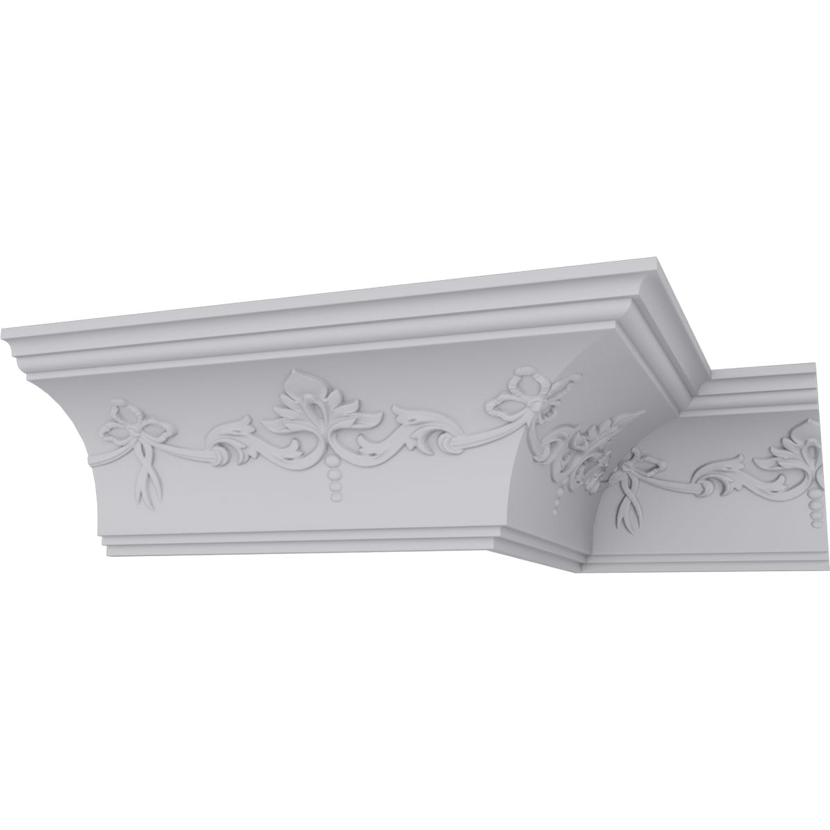 Sydney 94.5" White Polyurethane Crown Moulding