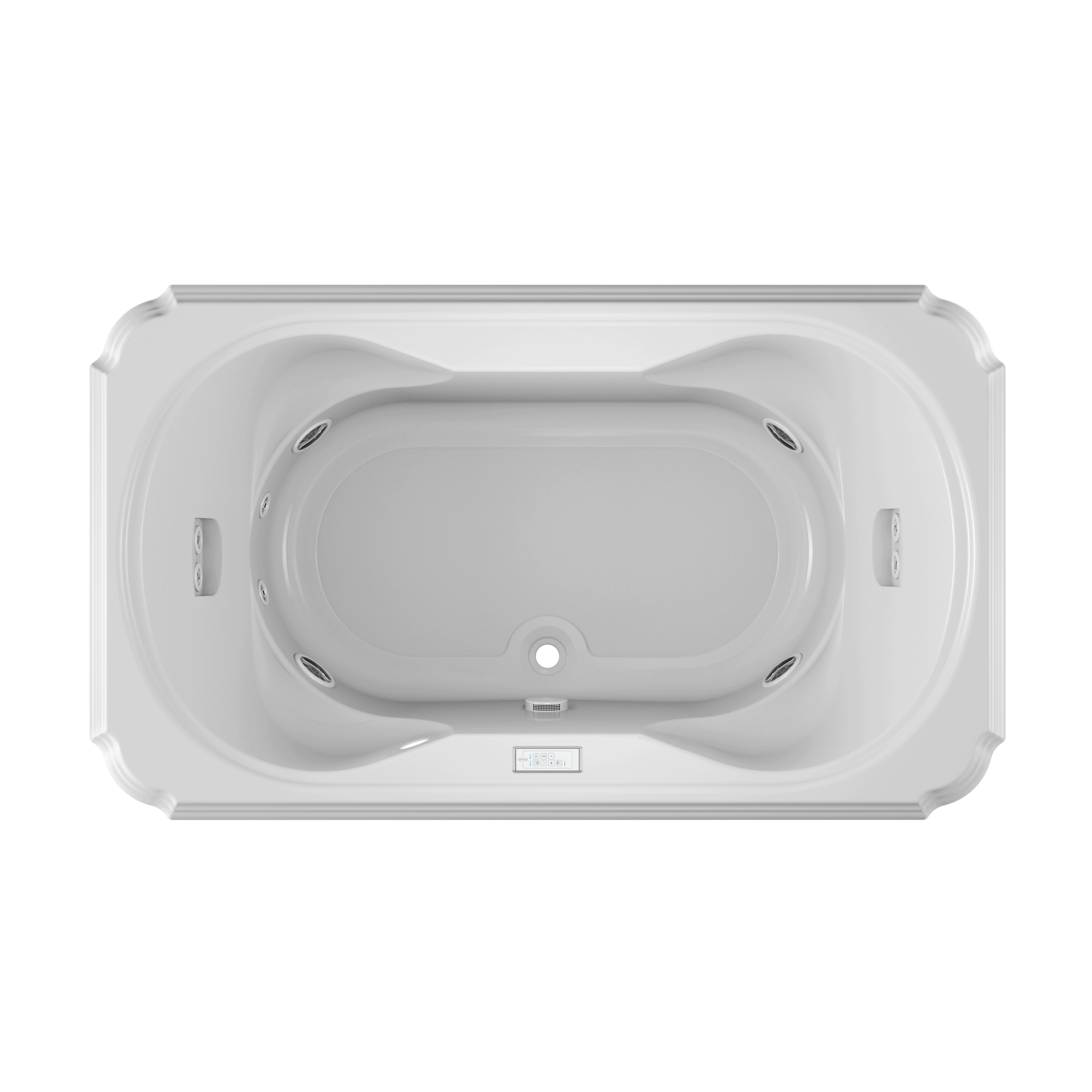 Jacuzzi MS49959 Marineo 42.0-in x 72.0-in White Acrylic Rectangular Drop-in Whirlpool Tub ( Center Drain )